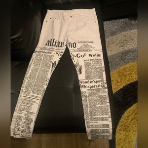 Breaking News Black and white Men pants